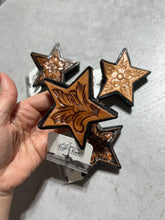 Carved Leather Claw Clips- Stars