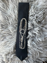Adult Tie- 100% Silk, wool lined, Hand Painted. Hackamore on Black.