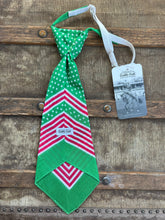 Peewee Tie- Red/Green/White Polka Dot