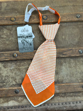 Peewee Tie- Orange Polka Dot