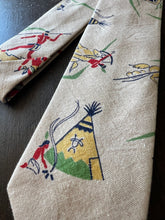 Adult Tie- Canvas. 1950’s Native American Print.