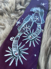 Adult Tie- Poly mix. Purple Spurs with Rhinestones.
