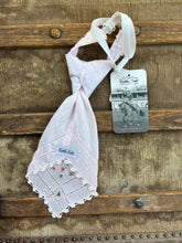 Peewee Tie- Light Pink with Embroidered Red Roses