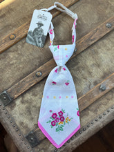 Peewee Tie- Hot Pink Flowers