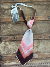 Peewee Tie- Brown Coral Stripe