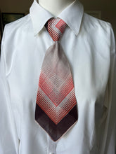Peewee Tie- Brown Coral Stripe