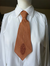 Peewee Tie- Brown with Hand Embroidered ‘E’