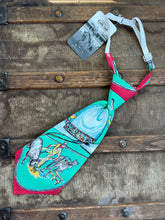 Peewee Tie- Green Vintage Cowboy Bandana