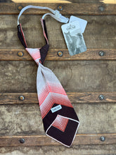Peewee Tie- Brown Coral Stripe