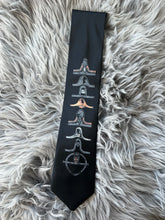 Adult Tie- 100% Silk, wool lined, Hand Painted. Mouthpieces on Black.
