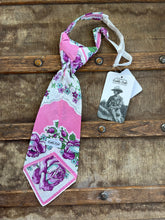 Peewee Tie- Pink, Purple & Turquoise Rose