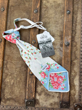 Peewee Tie- Red/Green/Blue Roses