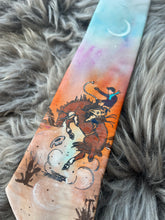 Adult Tie- 100% Silk, wool lined, Hand Painted. Bronc Sunset.