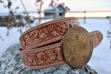 Custom Carved Leather Belt