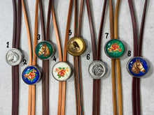 Vintage Bridle Rosette Bolo Tie Necklaces