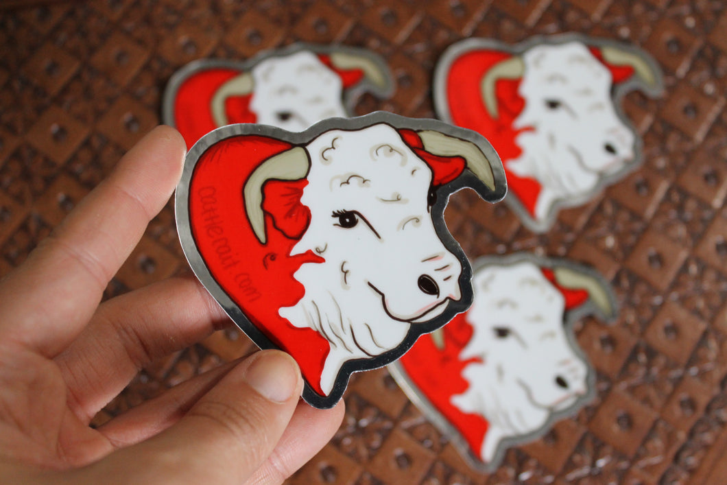 Norman: The Adore-A-Bull Hereford Sticker