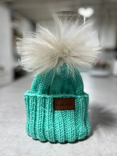 Toddler Wild Woolie- Mint with Silver Grey Fur